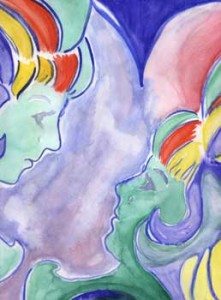 2FacesAquarelle-w350 by Greet